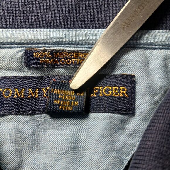 Tommy Hilfiger  Men's Large Golf Shirt. 100% Prima Cotton. Collard 3 Button..... - Picture 14 of 15